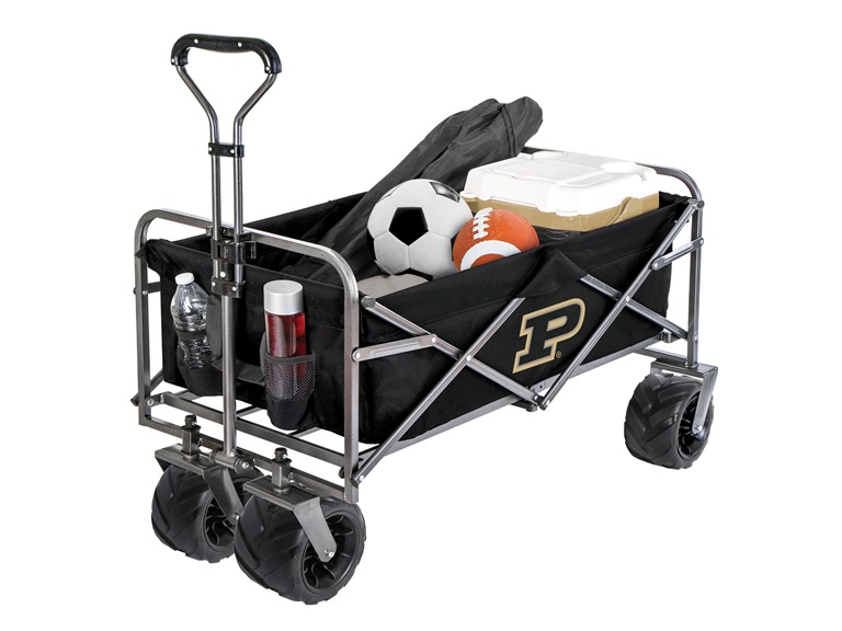 Smart Design Collegiate Heavy-Duty Utility Collapsible Wagon Beach Cart 20.15 x 35.5 x 22.5 Officially Licensed Logo