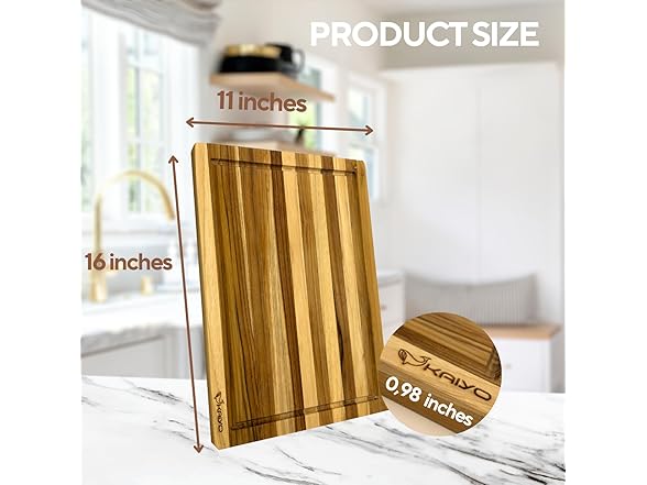 KAIYO Teak Wood Cutting Board