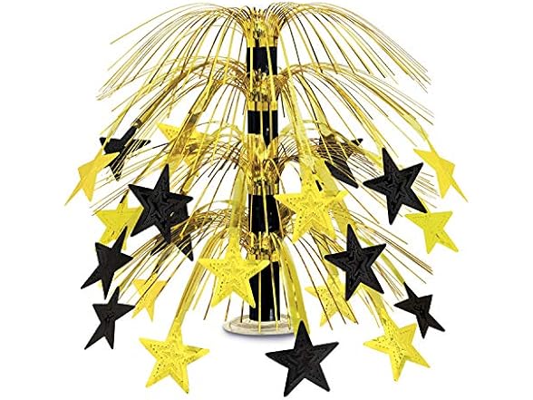 Black & Gold Star Cascade Centerpiece