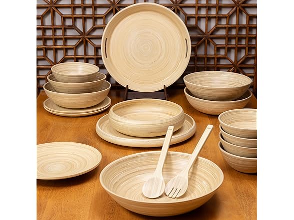LEXA Bamboo 3-Piece Bowl Set