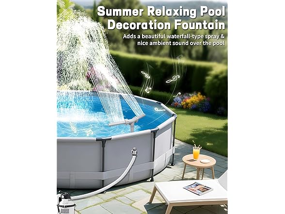 Pool Waterfall Fountain Water Sprinkler