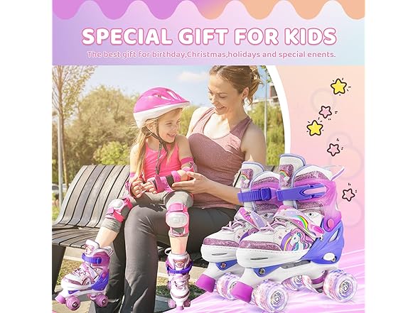 Xaperni Kids' Light-Up Roller Skates