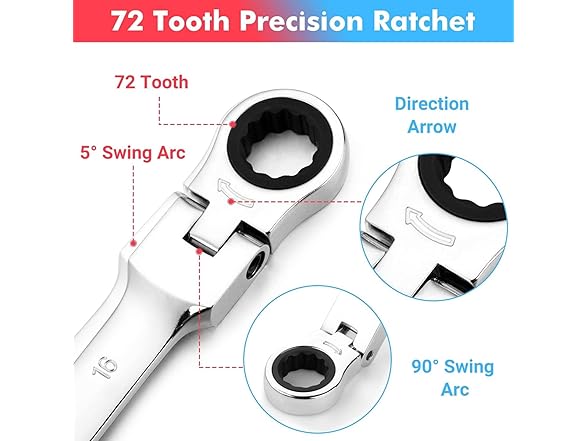 Towallmark Ratcheting Wrench Set 20pc
