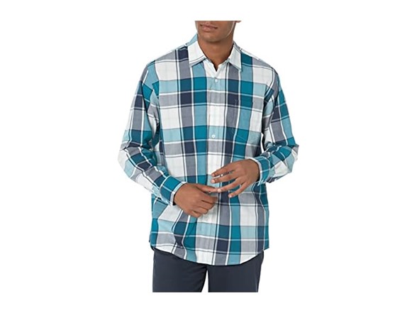 Teal Blue Navy Large Plaid