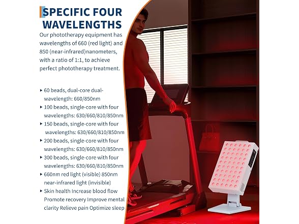 Red Light Therapy Panel 60 LED Face Body RT300
