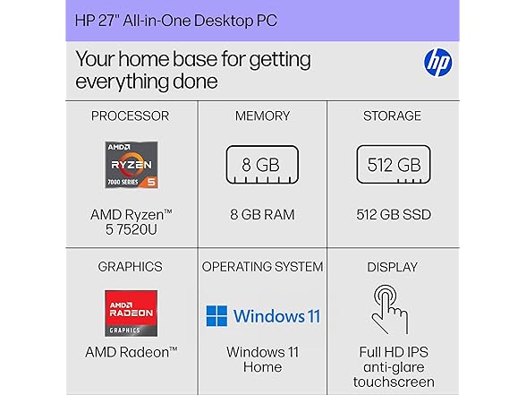 HP 27-cr0160 All-In-One Desktop