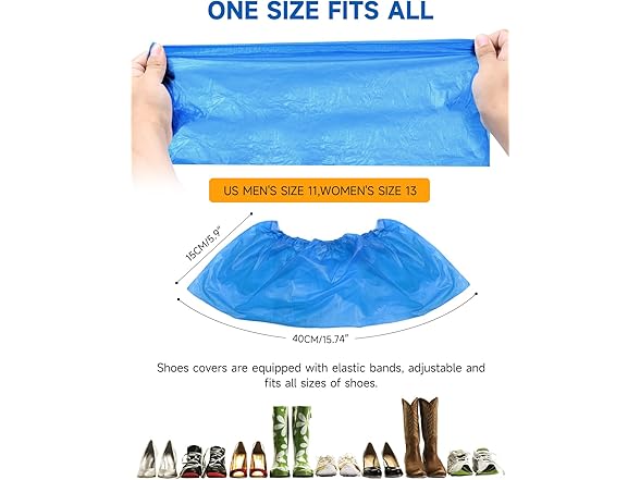 Shoe Covers Disposable Non Slip Pack of 300 (150 Pairs)