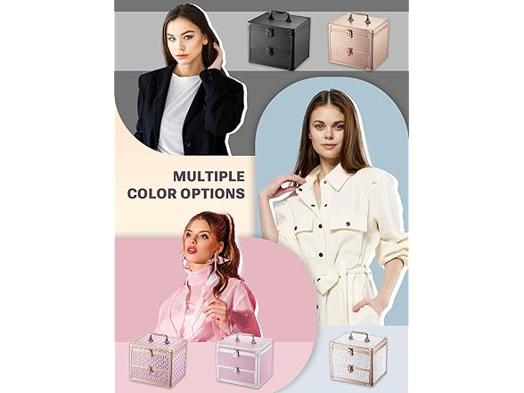 Qislee Makeup Box with Drawer