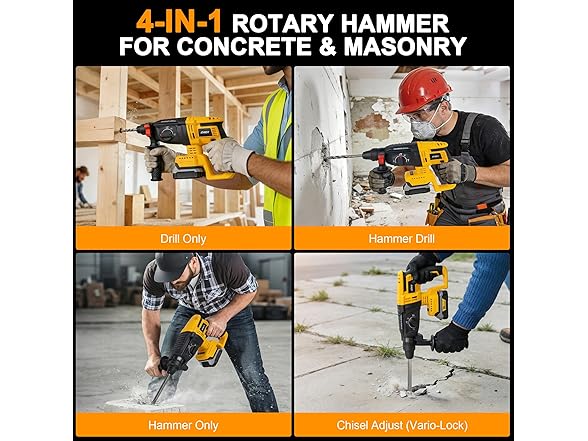 Athnevy FA0702 Brushless Cordless Rotary Hammer Drill