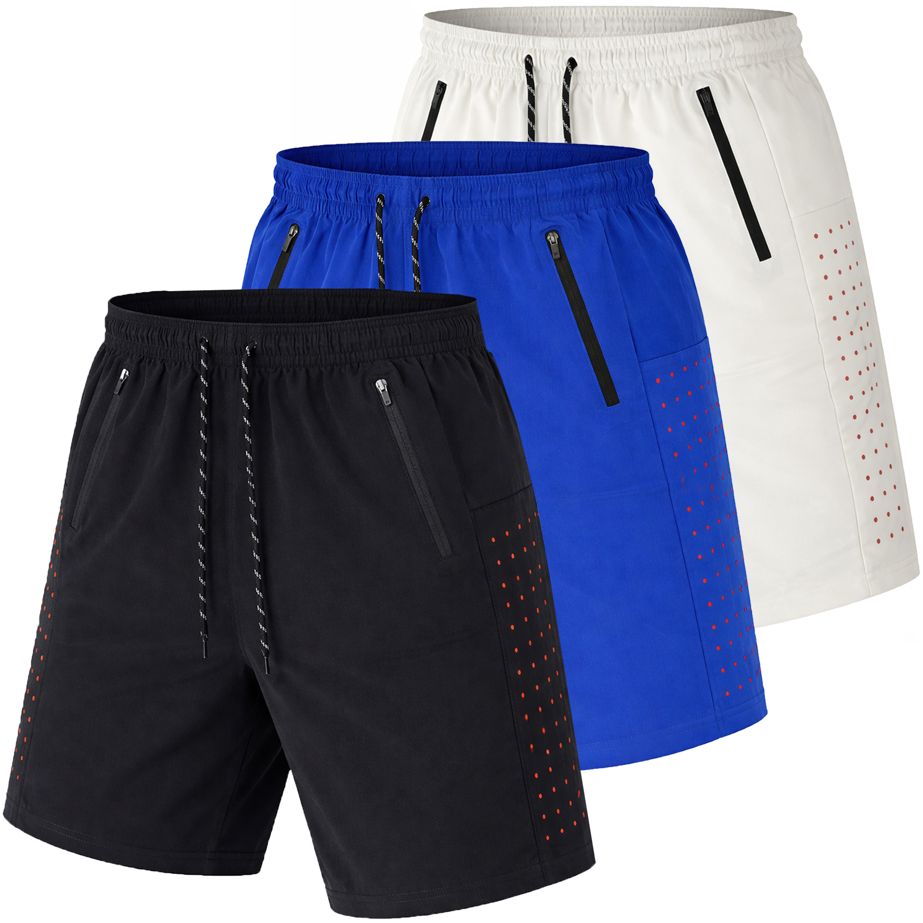 Mens Training Shorts w/ Dotted Trim (S-2XL) - Gallery 26