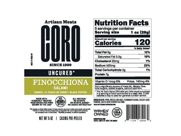 (4pk) Coro Foods Salami Piccolos Gift Set