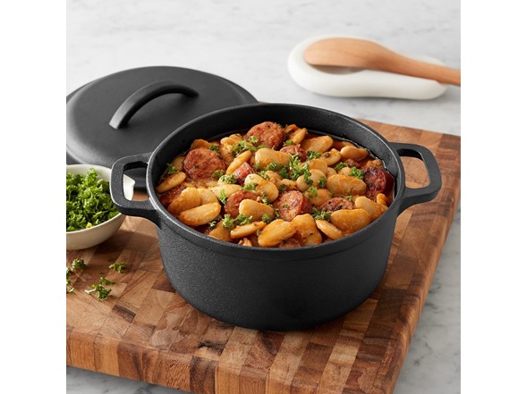 Amazon Basics Pre-Seasoned Cast Iron Mini Dutch Oven Pot