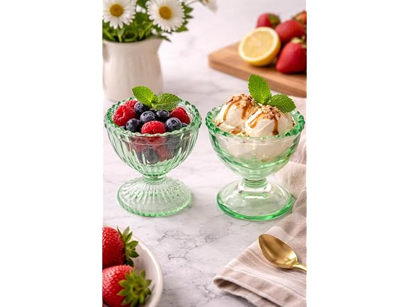 Boston International Glass Egg Cups Decorative Tabletop Holders