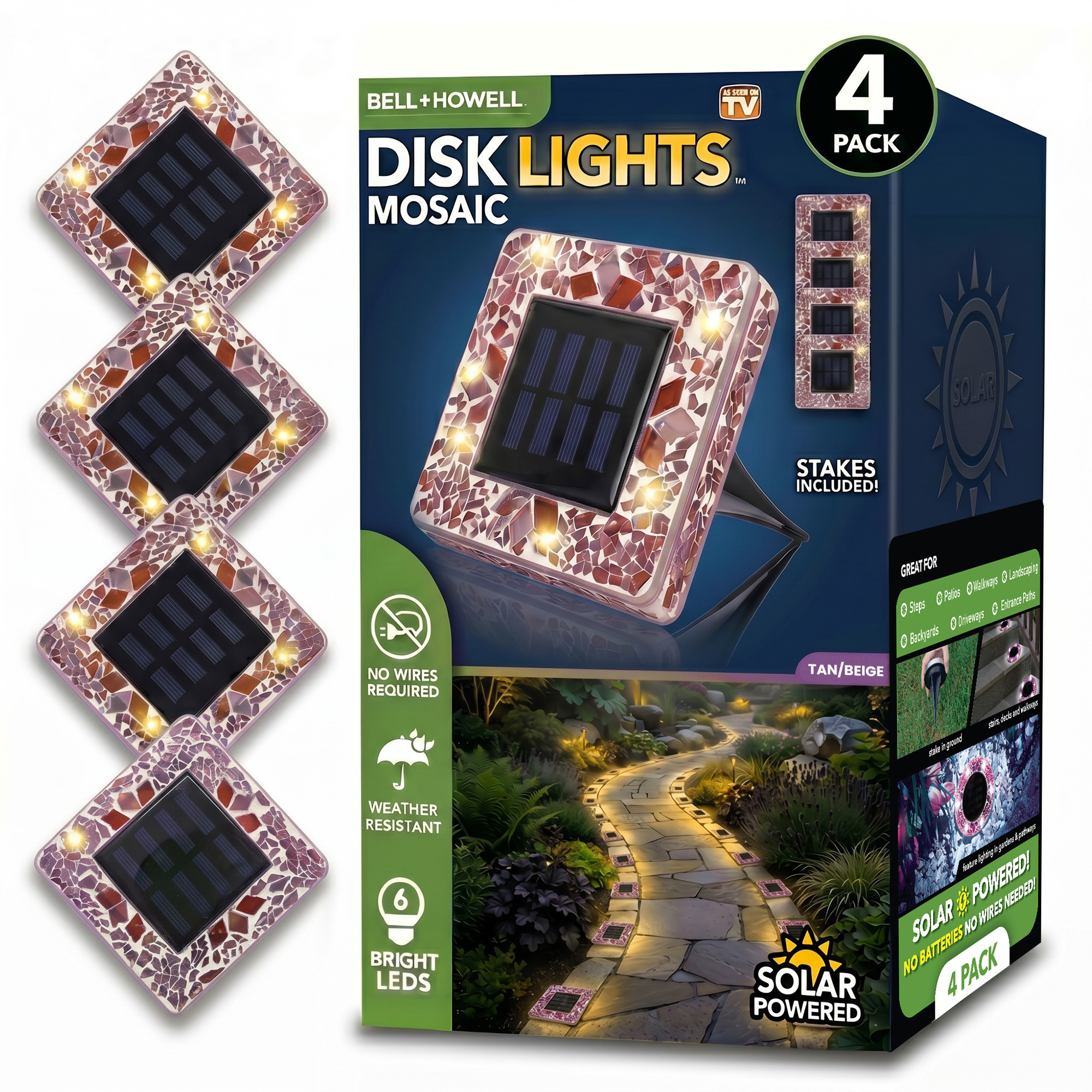 4Pack Mosaic Disk Light - Gallery 29
