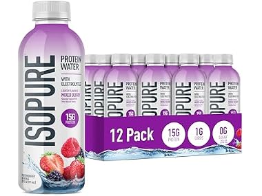 $21.99, Was $31.41, 29% Off! 12PK Isopure Clear Protein Water Electrolytes, Berry dealfomo