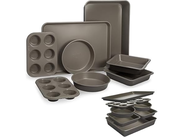Goodful 8pc Bakeware Set Graphite