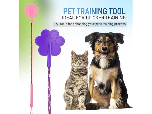 Toddmomy Pet Training Stick, 2Pcs Rubber Cat