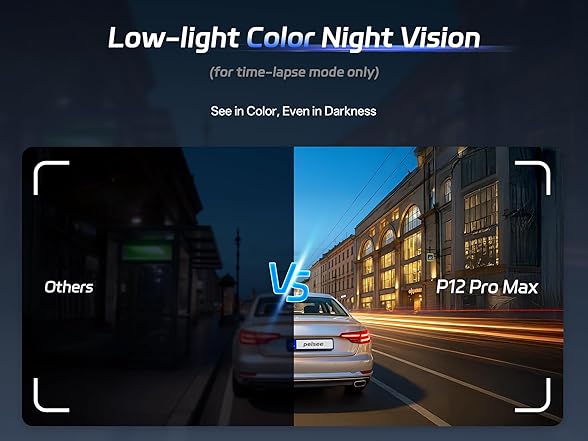 Pelsee 4K+2.5K Mirror Dash Cam | 128GB Card