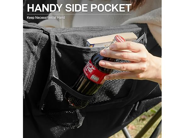EVER ADVANCED Black Double Camping Chair