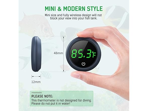Fish Tank Digital Thermometer (2 Pack)