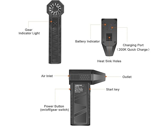 uziikl Portable Compressed Air Duster
