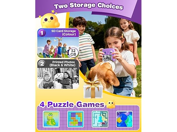 Ploomen Kids Instant Print Camera