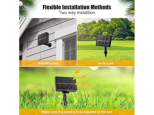 Brightown Solar Meteor Shower Lights Outdoor - 576 LED Rain Drop Lights