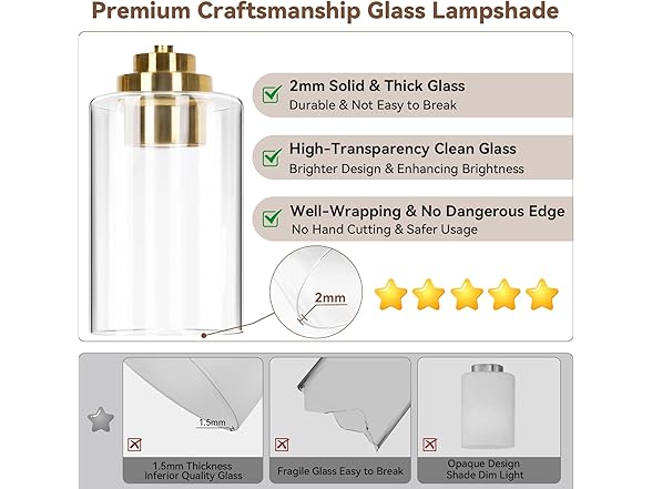 VerRon 4-Light Bathroom Light Fixtures, 27", Gold