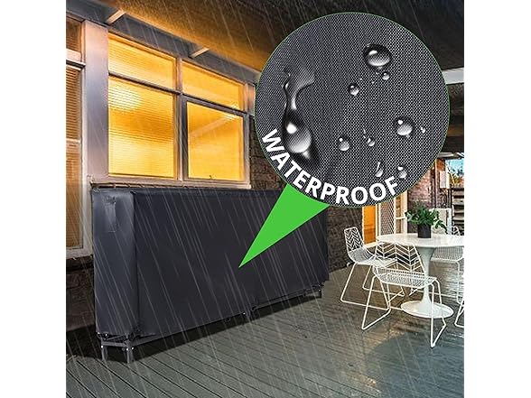 LUGO Waterproof Firewood Rack 48" Oxford Cover Combo Set