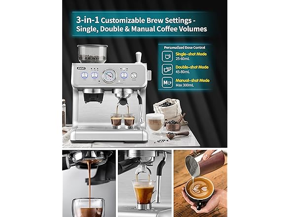 Gevi Espresso Machines with Grinder