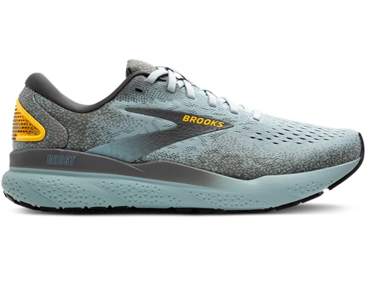 Brooks Ghost 16 Men's Shoes Cloud/Grey/Gold Size 10