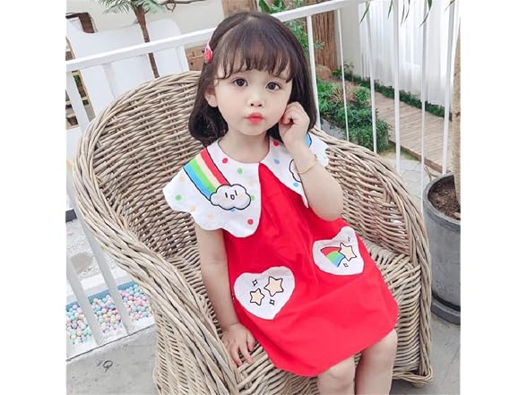 CuteOn Girls (3T) Dress Toddler Baby Rainbow Dress