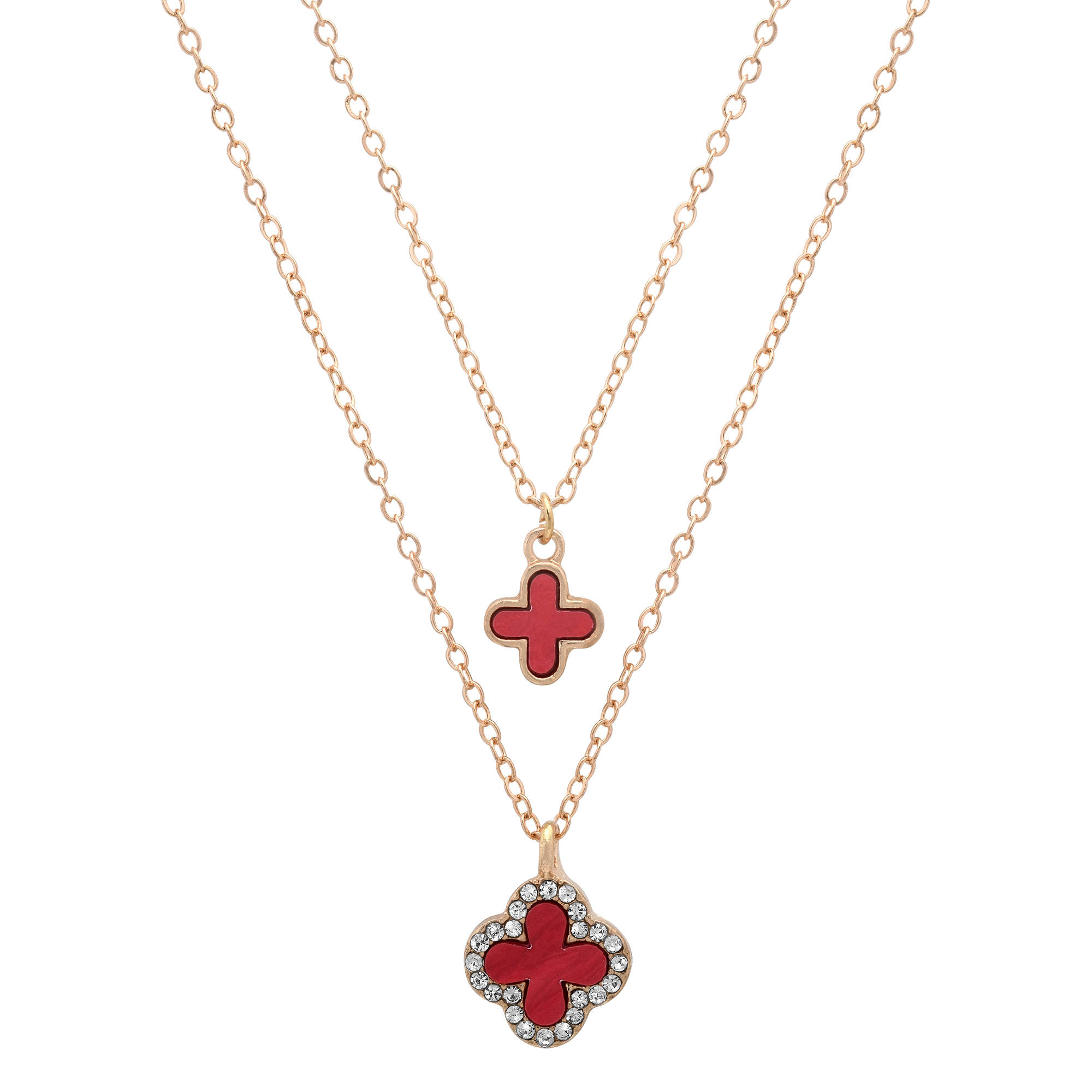 Mini Clover Charm Necklace - Gallery 7