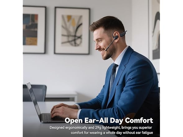 LEVN Open Ear Headphones with Mic