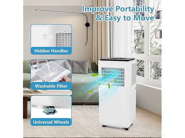 dainslef Portable 3-in-1 Air Conditioner - 8,000 BTU