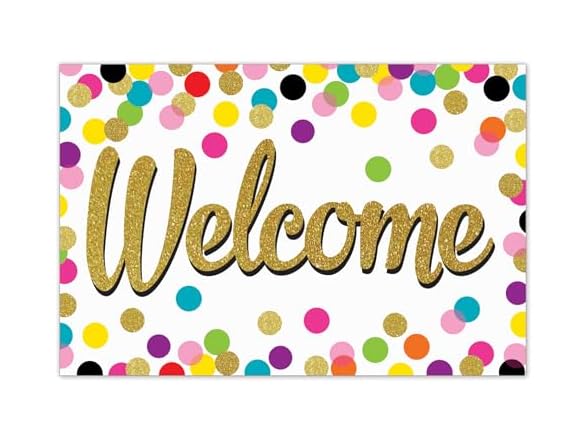 Teacher Created Resources Confetti Welcome Postcards