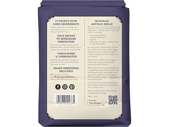 Bob's Red Mill Artisan Bread Flour, 5lb