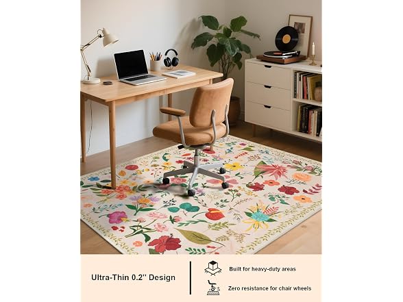 Boho Washable Area Rug 4x6