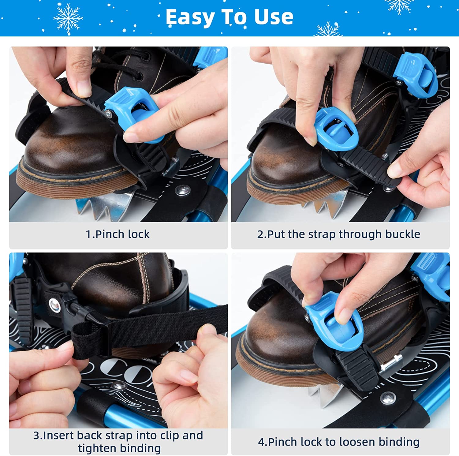COMMOUDS Lightweight Snow Shoes for Men - Gallery 14