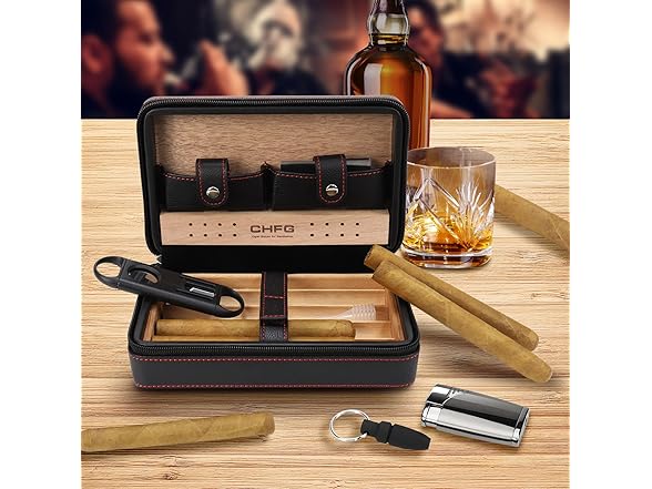 CHFG Leather Cigar Cases (Black)