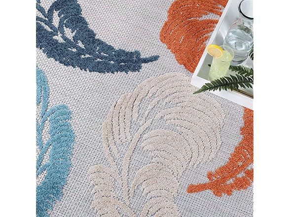 Superior Feather Indoor Outdoor Area Rug 5'6"x8'