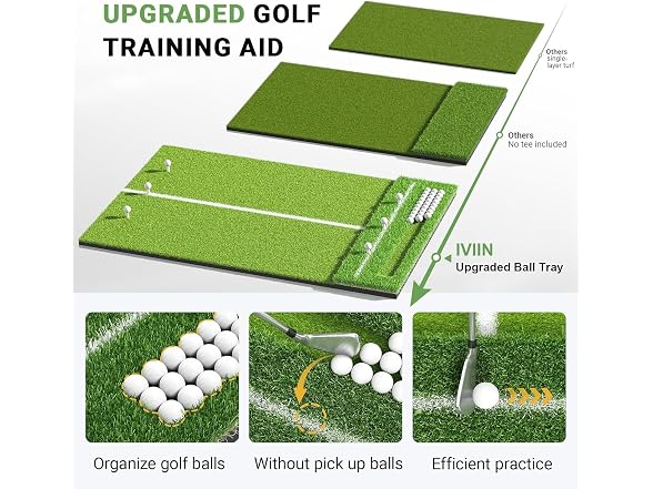 Golf Hitting Mat 4x6ft,31mm Thickened Mat