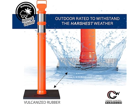 Trafford 45" Delineator Posts, Black