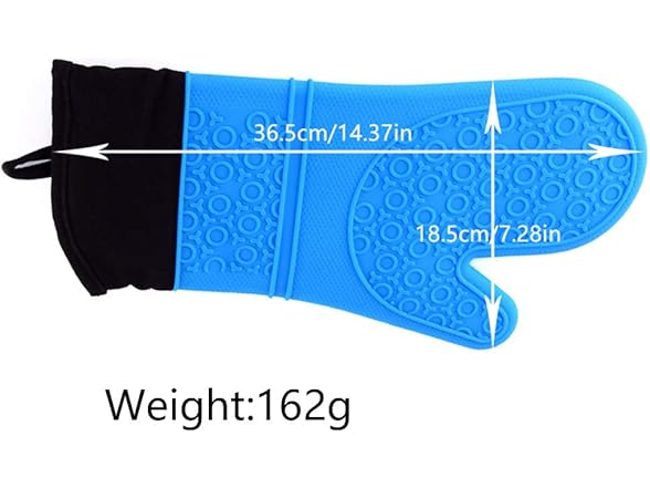 WeTest Silicone Oven Mitts with Quilted Liner