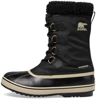 SOREL Men's 1964 Pac Nylon Waterproof Boot - Black, Ancient Fossil - 12