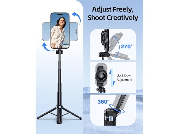 UBeesize Magnetic Mini Selfie Stick Tripod Remote