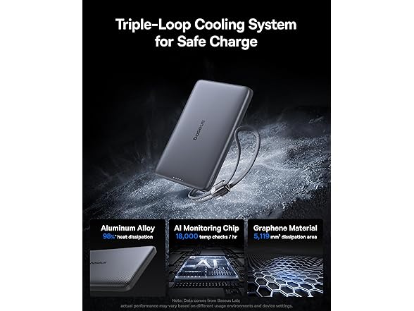 Baseus Picogo Qi2 .5" Ultra Slim Power Bank | 10K mAh 15W