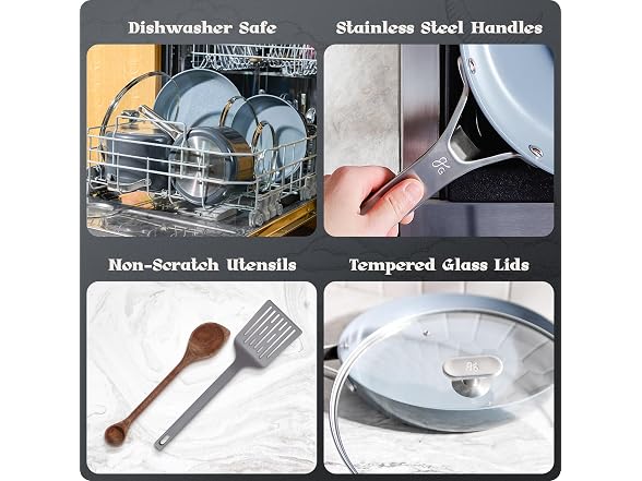 Greater Goods 12pc Ceramic Set, Gray