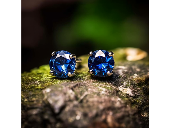 Sterling Silver Sapphire Stud Earrings
