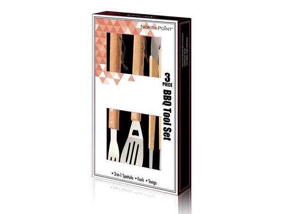 North Point 3 Piece BBQ Tool Set